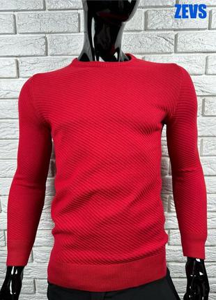 Чоловічий класичний светр із круглим горлом code1 фото