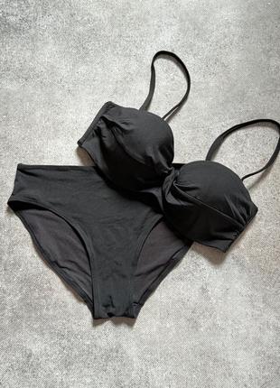 Новый купальник балконет, бандо h&m