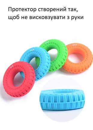 Кистевой силиконовый эспандер с нагрузкой 22 кг(50lb). массажер эспандер-бублик кистевой