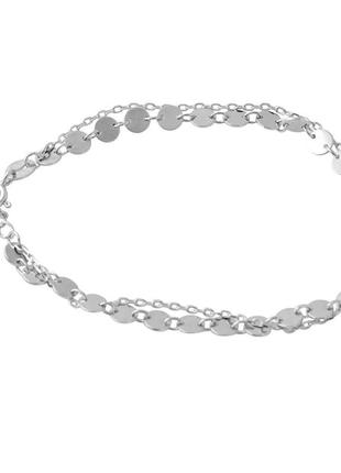 Срібний браслет silverbreeze без каменів (2052791) 1720 розмір