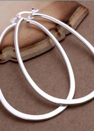 Сережки  срібло оригінальні великі кільця silver ♥️ original