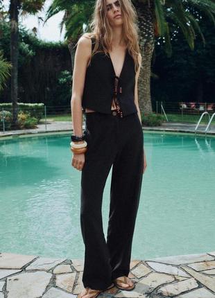 Костюм льняной брючный zara