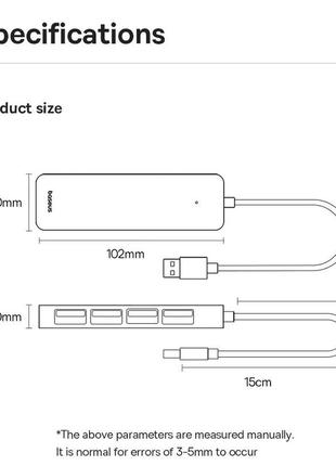 Baseus hub 4in1 usb3.0 adapter silver адаптер, концентратор, хаб9 фото