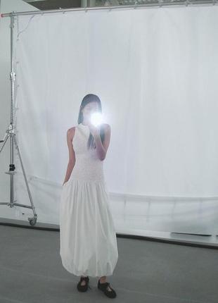Сукня балон біла zara