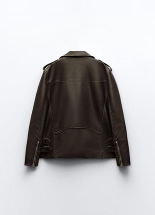 Байкерская куртка косухая лежанка xs s m l zara9 фото