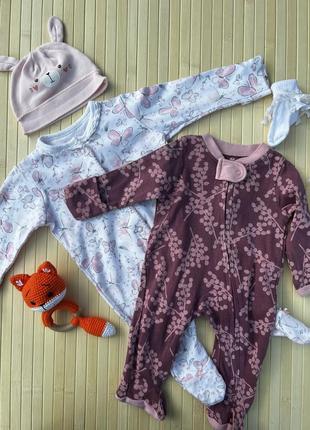 Комплект чоловічків для дівчинки 56-62 0-3м