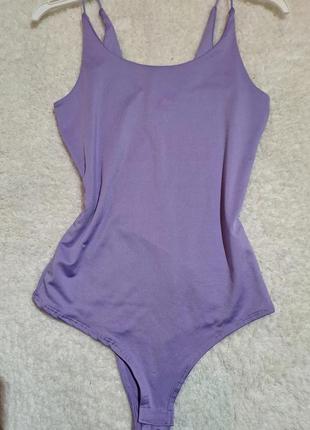 Сиреневое боди на тонких бретельках от amisu 💜