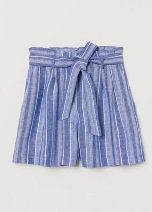Шорты со смесового льна  h&m