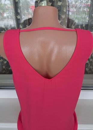 Розовая женская шифоновая майка/шифоновая блузка3 фото