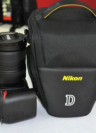 Брак неровный логотип сумка для фотоаппарата nikon никон противоударная черный ( код: ibf007b-1 )9 фото