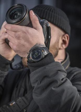 M-tac часы тактические с компасом black, армейские часы черные, военные часы многофункциональные тактические4 фото