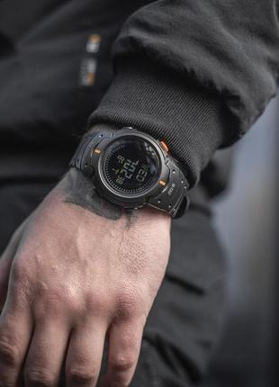 M-tac часы тактические с компасом black, армейские часы черные, военные часы многофункциональные тактические8 фото