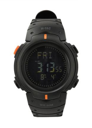 M-tac годинник тактичний з компасом black, армійський годинник чорний, військовий годинник багатофункціональний тактичний