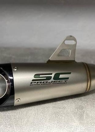 Глушитель на мотоцикл, прямоток, прямоточный глушитель, выхлоп на мото, sc project, прямоток sc
