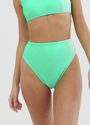 Роздільний купальник asos велюровий висока посадка