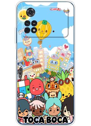 Чохол силіконовий з картинкою на xiaomi poco m4 pro 4g (тока бока, toca boca)