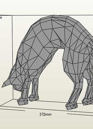 Paperkhan конструктор из картона кошка кот котенок оригами паперкрафт фигура развивающий набор подарок