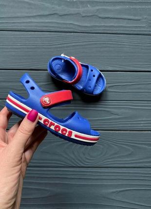 Крокс баябенд сандалі дитячі сині crocs bayaband sandal cerulean blue