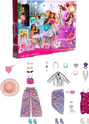 Лялька барбі та модний адвент-календар barbie doll and fashion advent calendar hkb091 фото