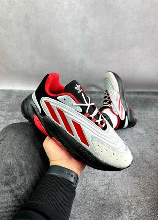 Чоловічі кросівки adidas ozelia black red1 фото