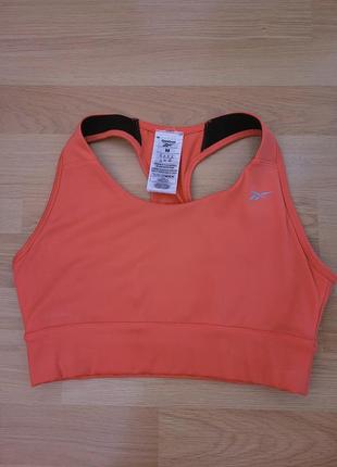 Reebok топ спортивный коралловый красный м