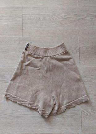 Бежеві трикотажні шорти українського бренду bougie studio, розмір xs