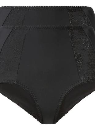 Комплект жіночих трусиків із 2 штук, розмір l/xl, колір чорний