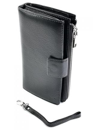 Кожаная борсетка-кошелек