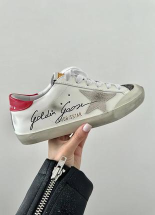 Кеди в стилі golden goose 
ggdb superstar red premium6 фото