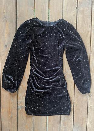 Вечірня сукня із велюру