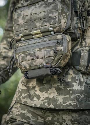 M-tac сумка-напашник gen.ii elite mm14, армейский напашник, тактический напашник пиксель, сумка напашник8 фото