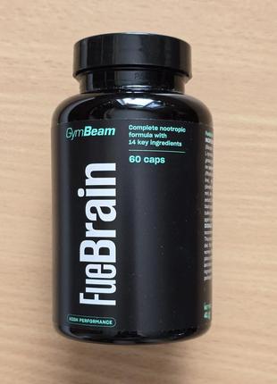 Gymbeam, fuebrain, комплексний ноотроп без кофеїну, 60 капсул
