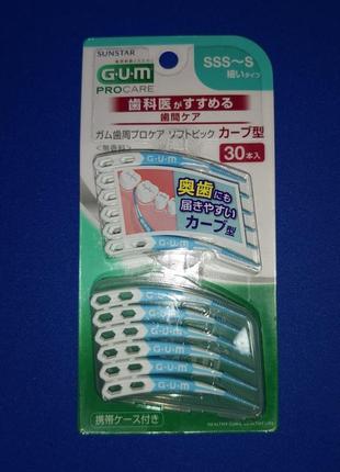 Набор межзубных щеток gum softpicks advanced, 30 шт. с коробкой4 фото