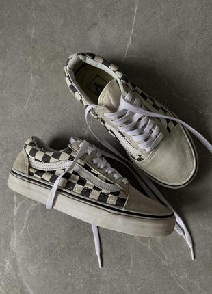 Кеди vans old skool checkerboard2 фото