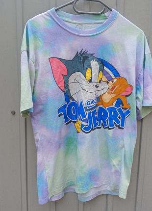 Чоловіча футболка pull&amp;bear,tom and jerry.
