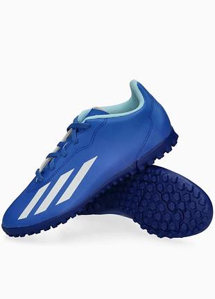 Сороконожки adidas x crazyfast.4 tf junior - синий