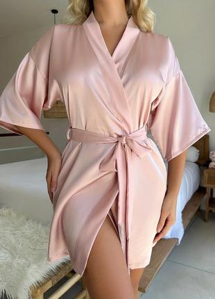 Акция! 👗🎁 женский мини халат, халат на запах, халат с поясом, соблазнительный халат, 8 марта + пак