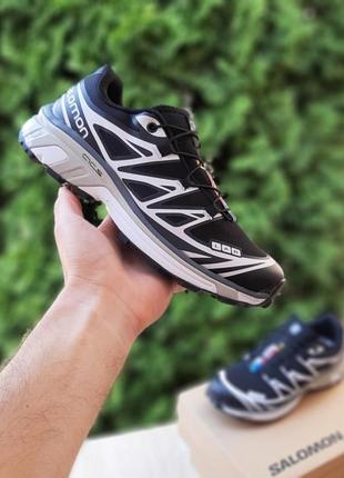 Кроссовки salomon xt-6ltix quick-lace mesh черные с белым