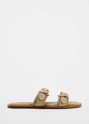 Кожаные шлепанцы zara2 фото