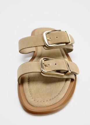 Кожаные шлепанцы zara4 фото