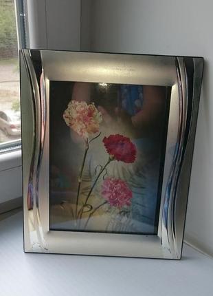 Рамка  для фото, картины металлическая настольная 26.5см * 21.5см