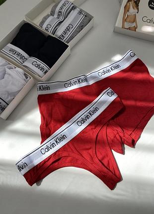 🔥🔥🔥хлопковый комплект calvin klein тройка(топ, трусики-стринги, трусики-шортики