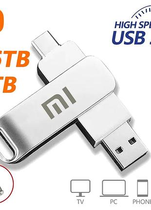 Флешка type-c + usb xiaomi 16тв 2в1 для телефону ноутбука