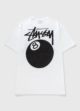 Футболка stussy з шаром предсказателем біла