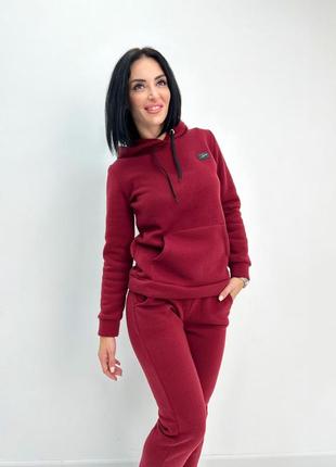 Жіночий теплий спортивний костюм на флісі утеплений зима зимовий осінь демі