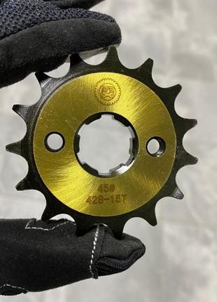 Звезда передняя 428x15t sfr gold (усиленная) для китайских мотоциклов