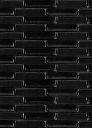 3d панель самоклеюча кладка чорна 700х770х7мм (038) 3d-00000303