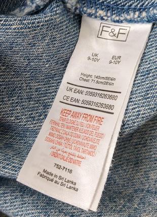 Стильный джинсовый сарафан для девочки f&amp;f7 фото