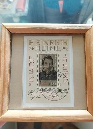 Почтовые марки в рамке heinrich heine
