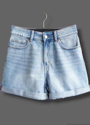 Новые джинсовые шорты мом с высокой посадкой h&m.